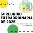 5ª Reunião Extraordinária de 2025. 5ª Reunião Extraordinária de 2025.