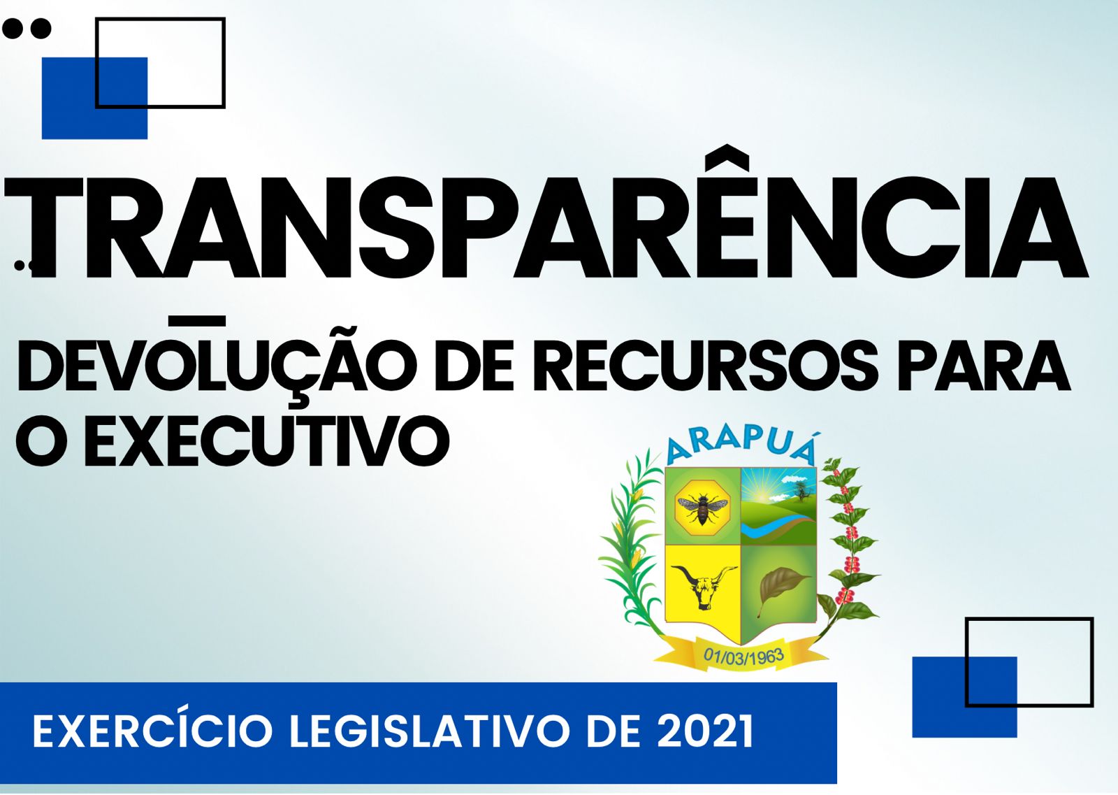DEVOLUÇÃO DE RECURSOS PARA A PREFEITURA MUNICIPAL DE ARAPUÁ/MG